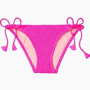 Victoria's Secret Hot Pink Smocked Bikini Bottom  M